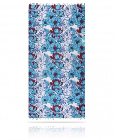 Палантин Женский W40-FLEUR.LINEARE/BLEU